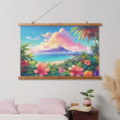 木製トップウォールタペストリー 吊り下げ型タペストリー (寝室)