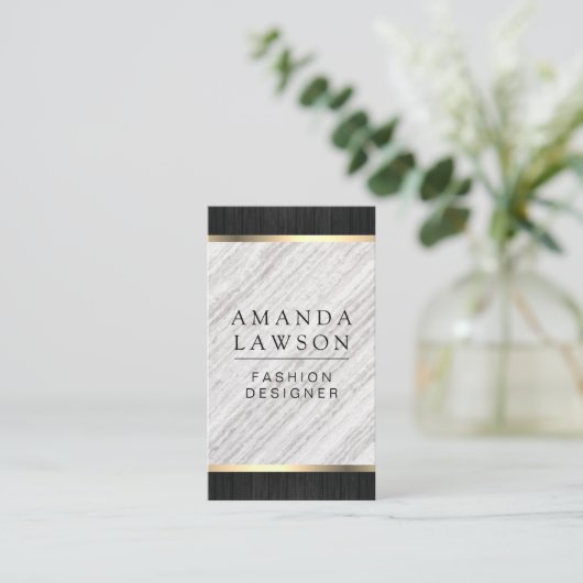 木製トリムとルクスのデザイン変動 名刺 (スタンド正面)