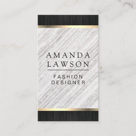 木製トリムとルクスのデザイン変動 名刺 (正面)