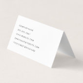 木製トリム金ゴールドブラシ付きサロンツール 名刺 (裏面)