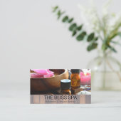 木製トリム | サロン油及び入浴剤 名刺 (スタンド正面)