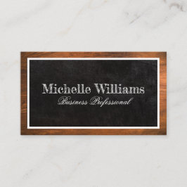 木製トリム |ブラックロックテクスチャ 名刺