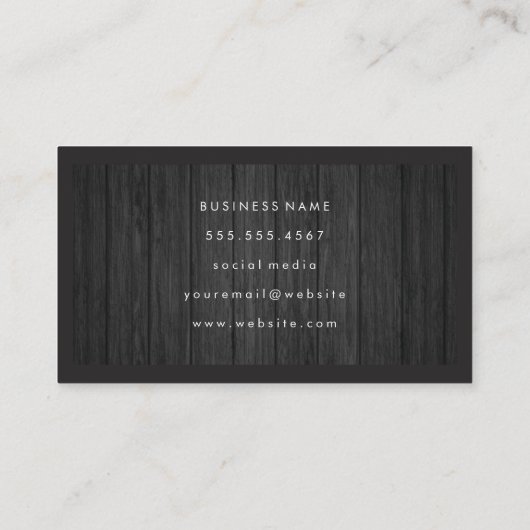 木製トリム |モノグラム 名刺 (裏面)