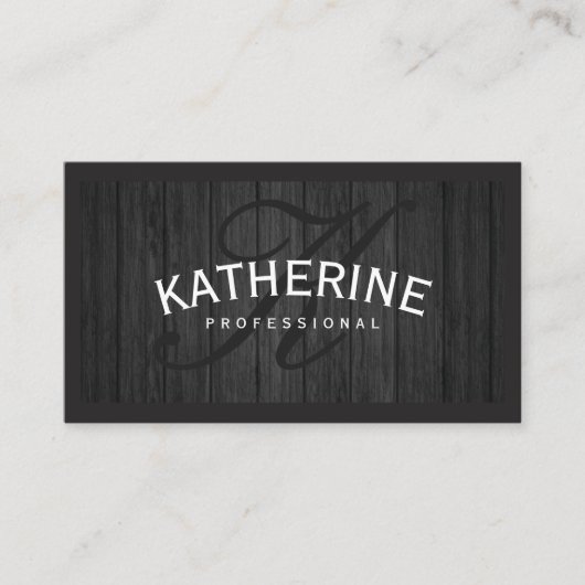 木製トリム |モノグラム 名刺 (正面)