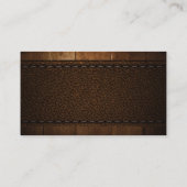 木製トリム |レザー 名刺 (裏面)