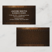 木製トリム |レザー 名刺 (正面/裏面)