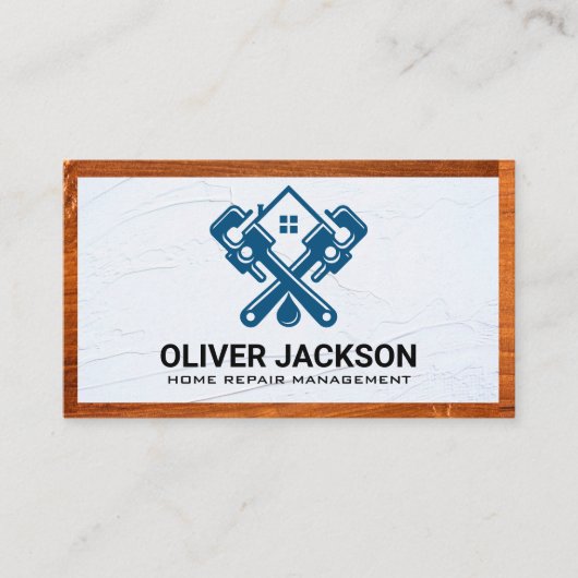 木製トリム | Spackle |ホーム修復ロゴ 名刺 (正面)