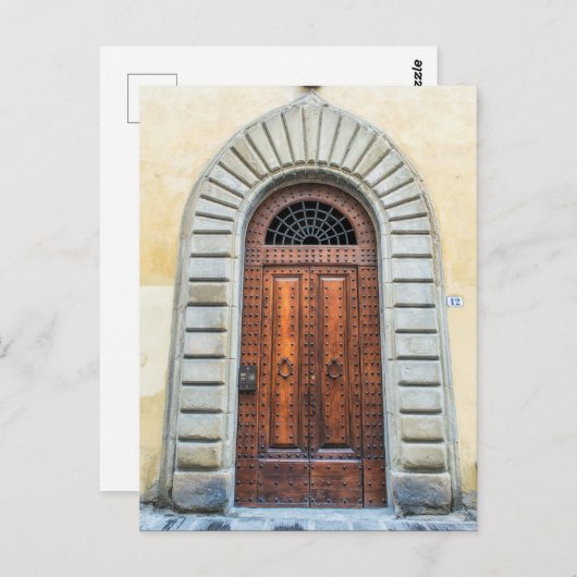 木製ドア|フィレンツェItaly写真 ポストカード (正面/裏面)