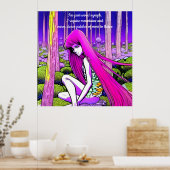 木製ニンフ。編集文字または削除 ポスター (キッチン)