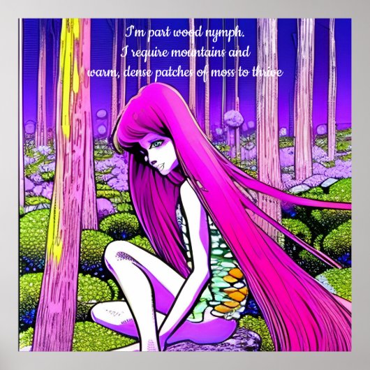 木製ニンフ。編集文字または削除 ポスター (正面)