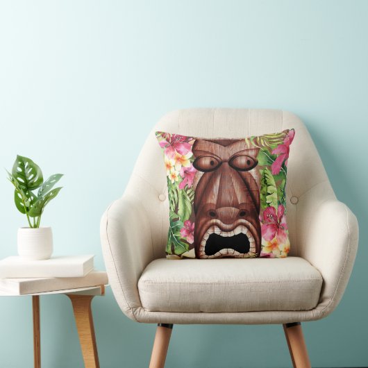 木製ハワイアンティキルアウ（ハワイ式宴会）アイランドサマーフローラ クッション (椅子)