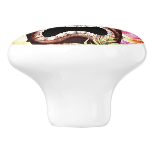 木製ハワイアンティキルアウ（ハワイ式宴会）アイランドサマーフローラ セラミックノブ (側面)