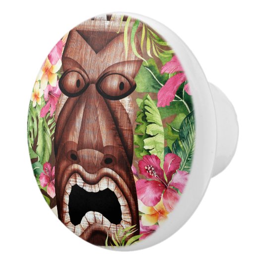 木製ハワイアンティキルアウ（ハワイ式宴会）アイランドサマーフローラ セラミックノブ (右)