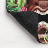 木製ハワイアンティキルアウ（ハワイ式宴会）アイランドサマーフローラ マウスパッド (コーナー)