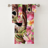 木製ハワイアンティキルアウ(ハワイ式宴会)サマートロピカル バスタオルセット (インサイチュ)