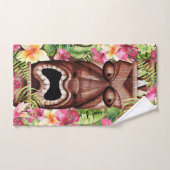 木製ハワイアンティキルアウ(ハワイ式宴会)サマートロピカル バスタオルセット (ハンドタオル)