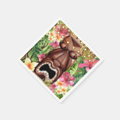 木製ハワイアンティキルアウ（ハワイ式宴会）サマーバースデーパーティー スタンダードカクテルナプキン (角)