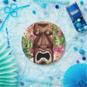 木製ハワイアンティキルアウ（ハワイ式宴会）サマーバースデーパーティー ペーパープレート (パーティー)