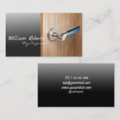 木製ハンドルドア訪問カードデザイン 名刺 (正面/裏面)