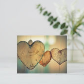 木製ハートはがき ポストカード (スタンド正面)