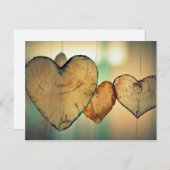 木製ハートはがき ポストカード (正面/裏面)