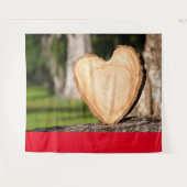 木製ハートタペストリー タペストリー (正面(横))