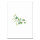 木製ハート水色ユーカリ素朴結婚ズ テーブルナンバー (裏面)