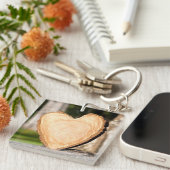 木製ハート キーホルダー (正面右)