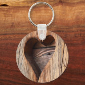 木製ハート キーホルダー (正面)