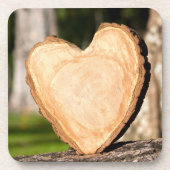 木製ハート コースター (正面)