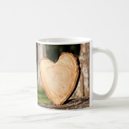木製ハート コーヒーマグカップ (右)