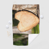 木製ハート ゴルフタオル (インサイチュ)