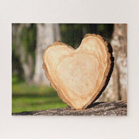 木製ハート ジグソーパズル (横)
