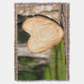 木製ハート スローブランケット (正面縦)