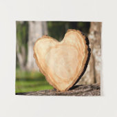 木製ハート タペストリー (正面(横))