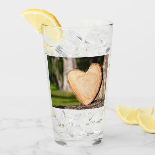 木製ハート タンブラーグラス (アイス正面)