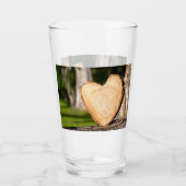 木製ハート タンブラーグラス (正面)