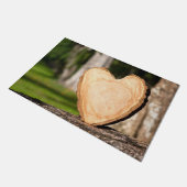 木製ハート ドアマット (アングル)