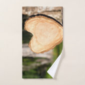 木製ハート バスタオルセット (ハンドタオル)