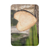 木製ハート バスマット (正面縦)