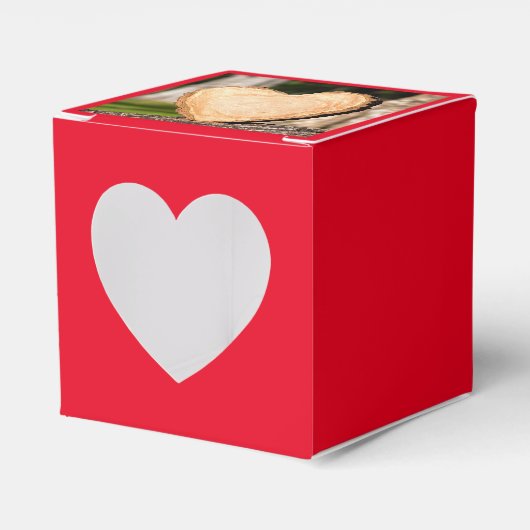 木製ハート フェイバーボックス (正面サイド)