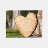 木製ハート フリースブランケット (正面(横))