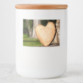 木製ハート フードラベル (正面)