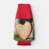 木製ハート ボトルクーラー (正面)