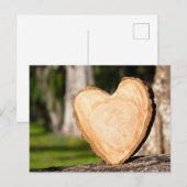 木製ハート ポストカード (正面/裏面)