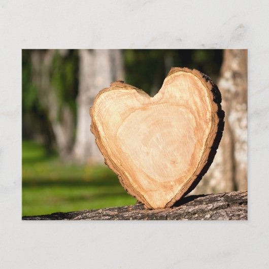 木製ハート ポストカード (正面)