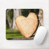 木製ハート マウスパッド (マウス)