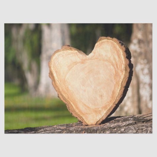 木製ハート 薄葉紙 (正面)