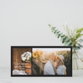 木製バケットとデイジー国たった今結婚しました 案内状 (スタンド正面)