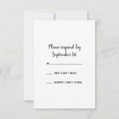 木製バケットイエローデイジーカントリーウェディングRSVP 出欠カード (裏面)